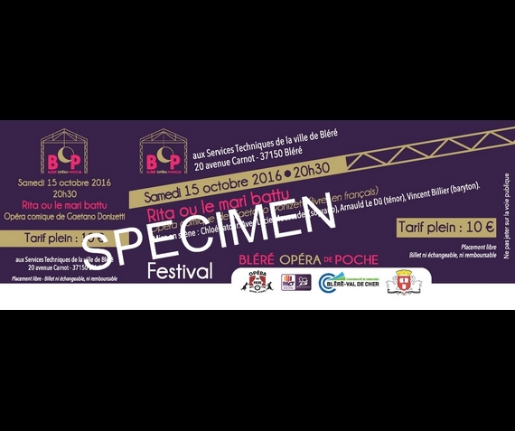 Billetterie Bléré Opéra de Poche - saison culturelle